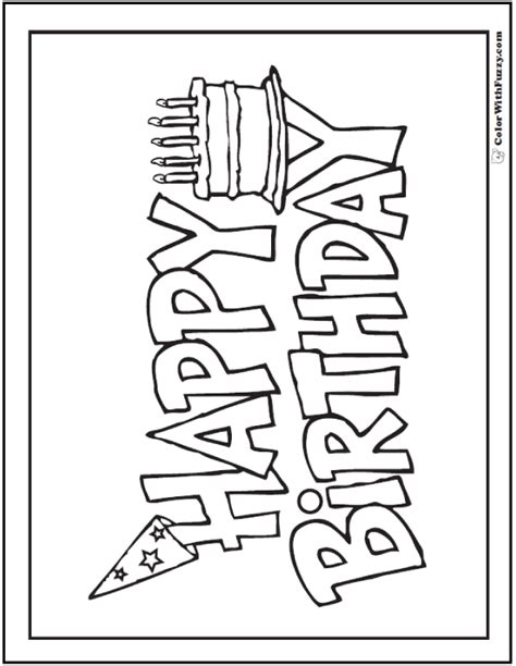 Happy Birthday Banner To Print And Color | lilly-chiper