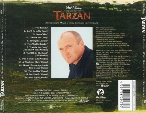 Back cover of the Tarzan original soundtrack.