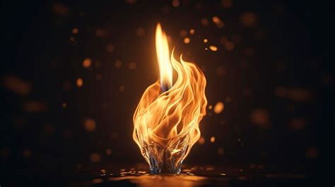 Premium AI Image | A photo of a closeup of a flickering candle flame