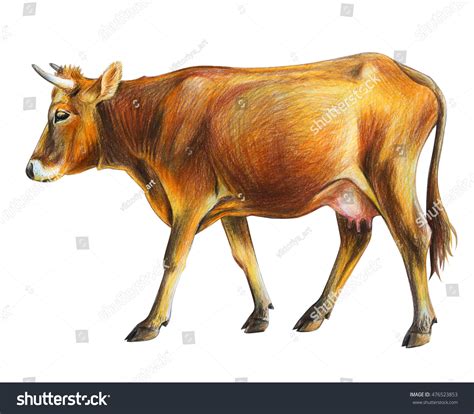 558 Colored Pencil Drawing Cow Images, Stock Photos & Vectors ...