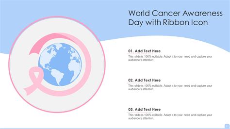 Cancer Awareness Ribbon Icon Ppt PowerPoint Presentation Complete With ...