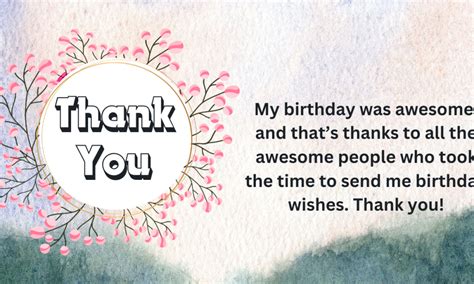 Thank You Messages For Birthday Wishes - Thank You Cards