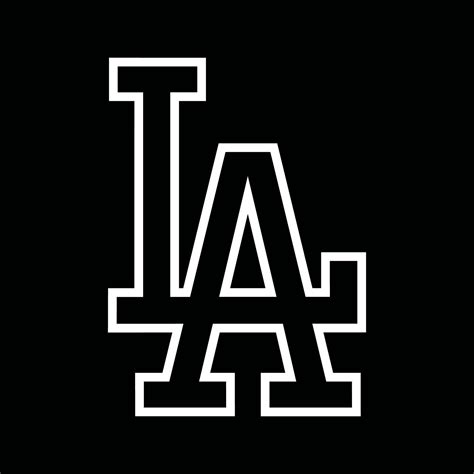 Los Angeles Dodgers Outline LA Logo Decal Stickers ...