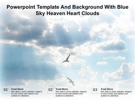 Powerpoint Template And Background With Blue Sky Heaven Heart Clouds ...