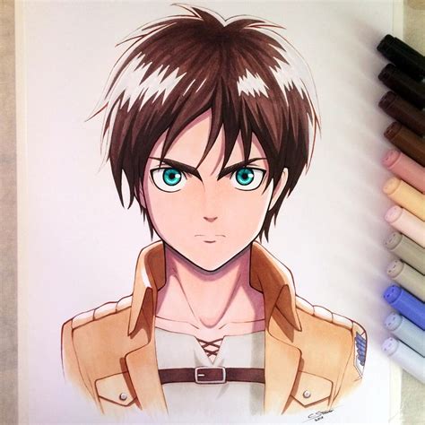 Eren Jaeger - Copic Marker Drawing by LethalChris on DeviantArt