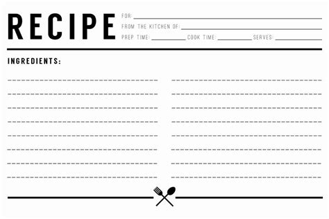 Free Editable Recipe Card Templates for Microsoft Word Lovely 13 Recipe Card Templates Exc ...