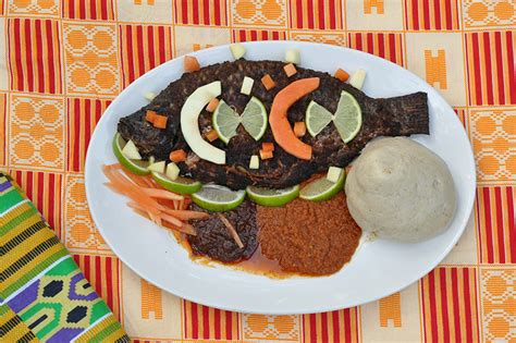 Ghanaian Banku and Tilapia with Fresh Tropical Fruits – Blue Skies Global