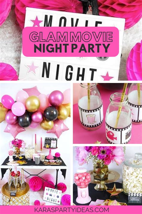 Kara's Party Ideas Glam Movie Night Party | Kara's Party Ideas