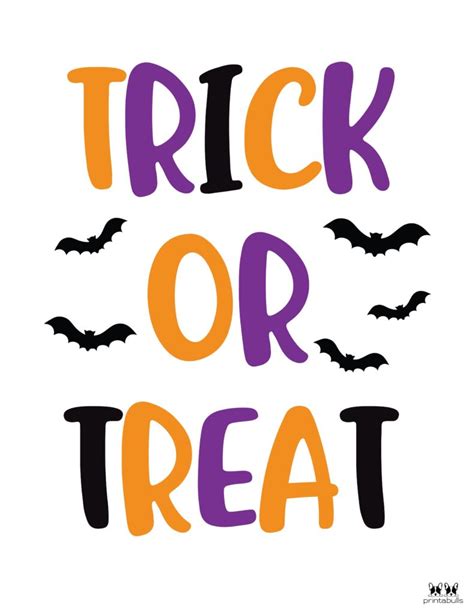 Trick Or Treat Printable Sign