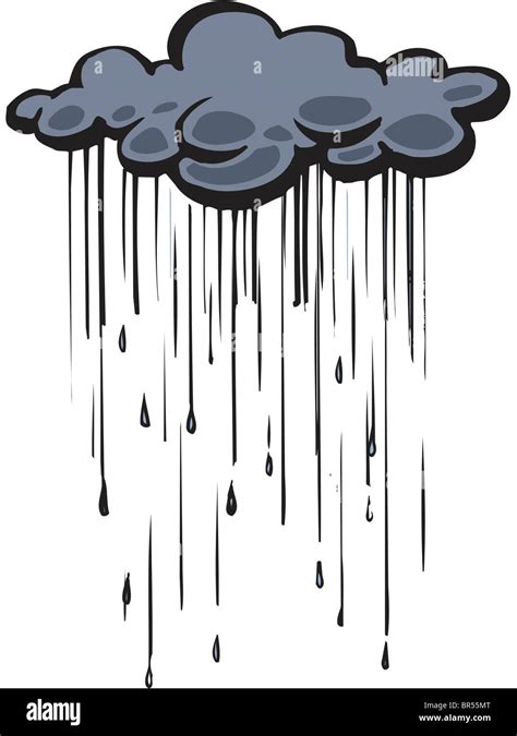 Drawing of a rain cloud Stock Photo - Alamy