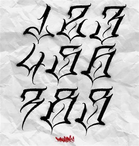 Number Tattoo Fonts Tattoo Lettering Alphabet Tattoo Lettering Design ...