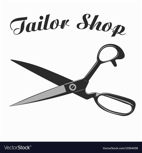 Sewing scissors Royalty Free Vector Image - VectorStock