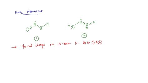 SOLVED: 'Given the following two resonance structures for HNO2, check ...