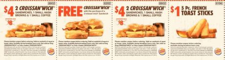 Burger King Breakfast Printable Coupons -December – Januar