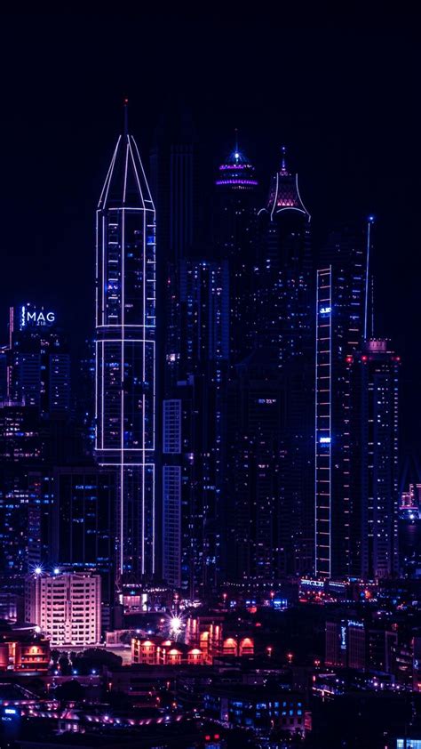 1080x1920 City, night, lights of buildings, cityscape wallpaper ...