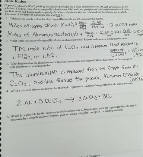 Aluminum Copper Ii Chloride Reaction Lab Answers 50+ Pages Summary Doc ...