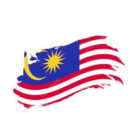 Malaysia Flag With Waving Brush Stroke Clipart Hd Images, Flag Clipart ...