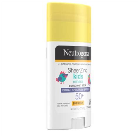 Neutrogena Sheer Zinc Kids Mineral Sunscreen Stick, SPF 50+, 1.5 oz ...