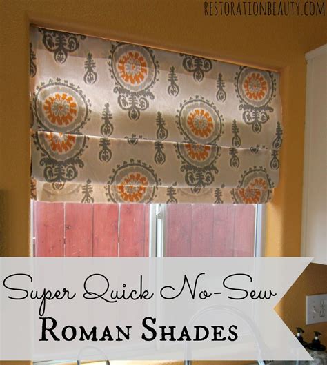 Diy Faux Roman Shades No Sew