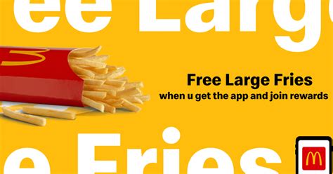 Free Large Fries at McDonald’s - Julie's Freebies