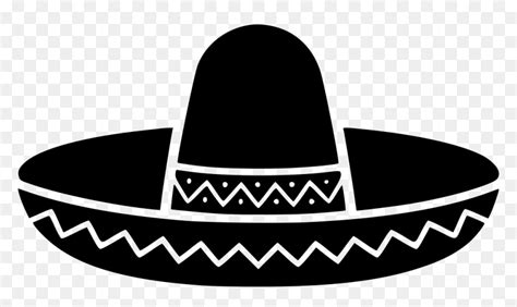 Mexican Hat Png - Sombrero Clipart Black And White, Transparent Png - vhv