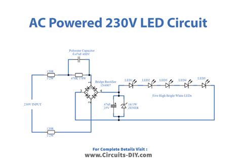 Led Circuit Diagram For 230v