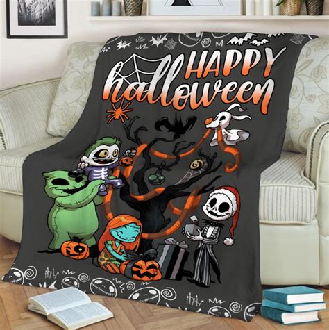 Happy Halloween Jack Skellington Blanket, The Nightmare Before ...