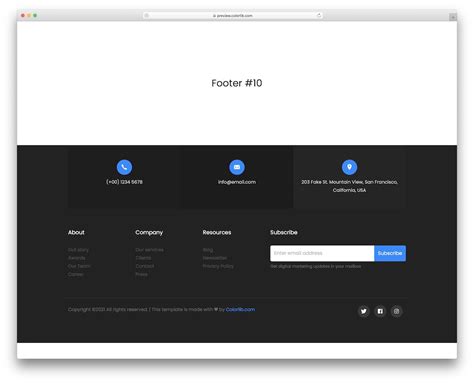 20 Best Free Bootstrap Footer Examples 2021 – Avasta