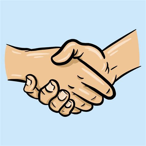 handshake cartoon vector illustration 3415792 Vector Art at Vecteezy