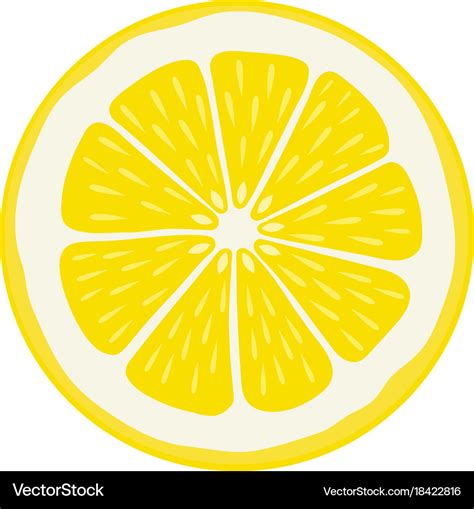 Lemon slice isolated Royalty Free Vector Image