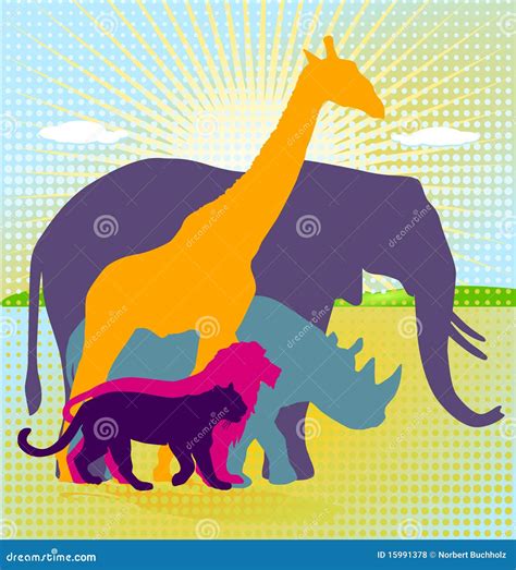 Kingdom Wildlife Illustration Cartoon Vector | CartoonDealer.com #49804711