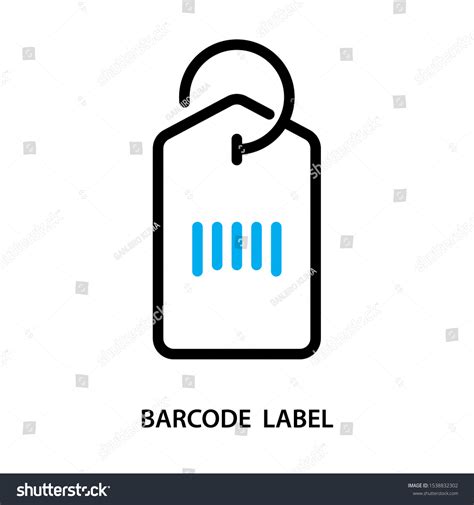 Barcode Label Simple Design Line Vector Stock Vector (Royalty Free ...