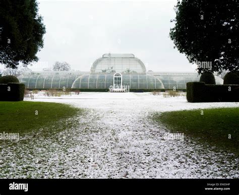 Europe, UK, England, London, Kew Gardens winter Palm House Stock Photo ...