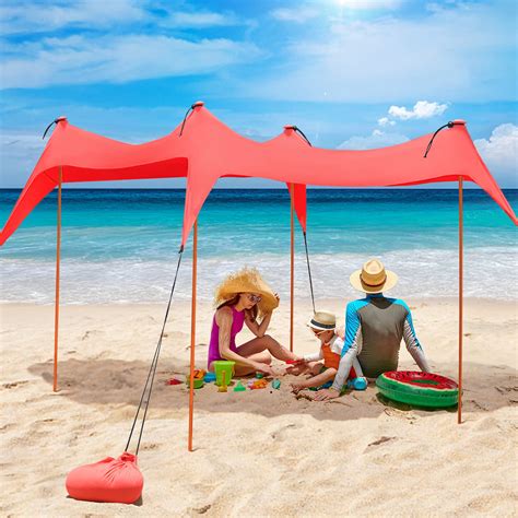 Beach Tents Pop Up 8 Person UPF50+, Popup Canopy Shade Camping Sun ...