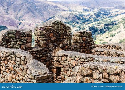 Peru, Pisac (Pisaq) - Inca Ruins In The Sacred Valley In The Peruvian ...