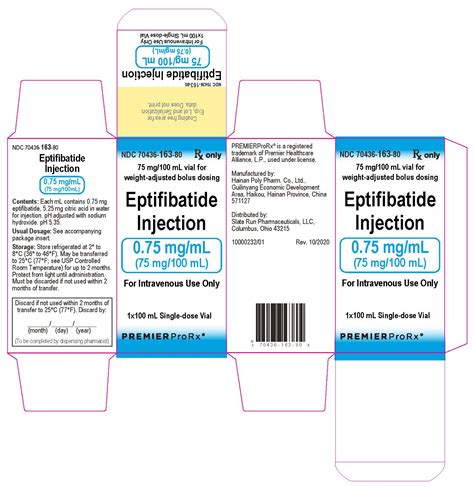 Eptifibatide Injection - FDA prescribing information, side effects and uses