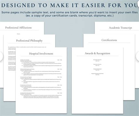 Nursing Portfolio Resume Template: Google Docs & Word Templates with ...