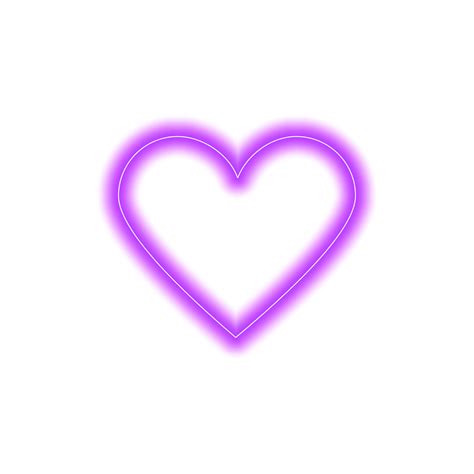 Purple Neon Heart Transparent Background Clipart 29250721 PNG