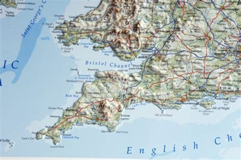 Dorrigo Raised Relief Map South West England A4 in Gift Box – Dorrigo