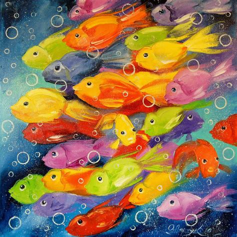 Fish Art Print by OLHADARCHUK ART | Fish art, Fish painting, Art painting