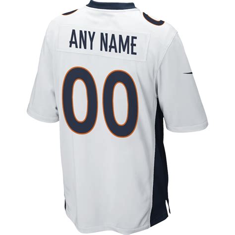 Men's Denver Broncos Nike White Custom Game Jersey - Official Denver ...