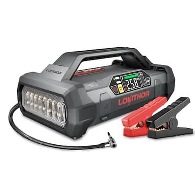 12V Jump Starter with Air Compressor, 60W Two-Way Fast Charing, Lithium ...