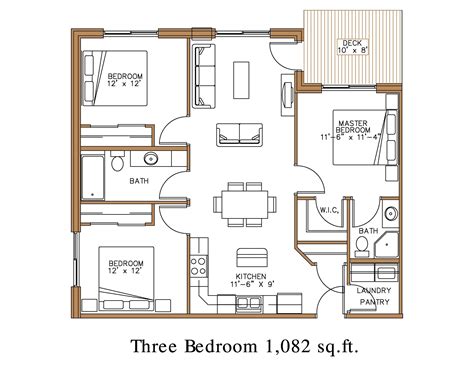 Floor plan at Northview Apartment Homes in Detroit Lakes | Great North ...