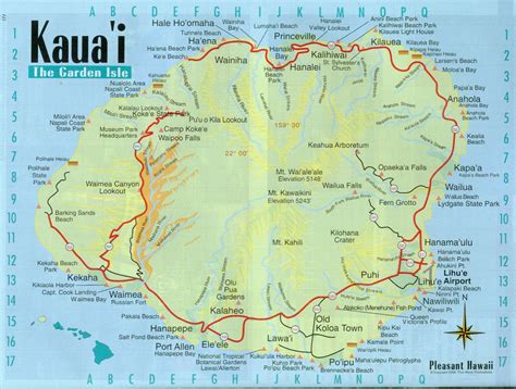 Printable Tourist Map Of Kauai