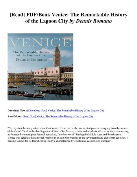 (PDF Download) Venice: The Remarkable History of the Lagoon City By ...