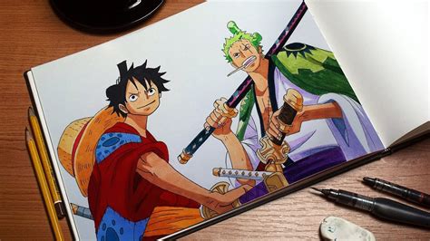 Drawing Luffy and Zoro | Drawings, Zoro, Anime