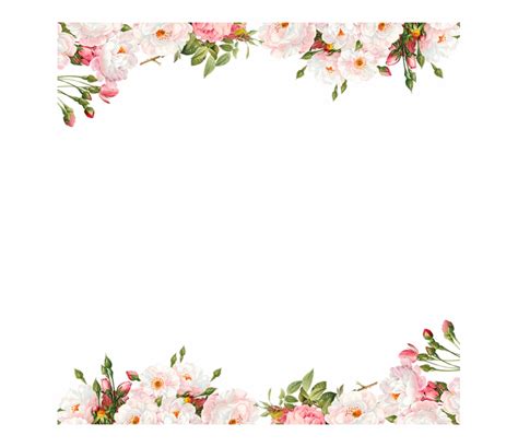 watercolor flower border png - Clip Art Library