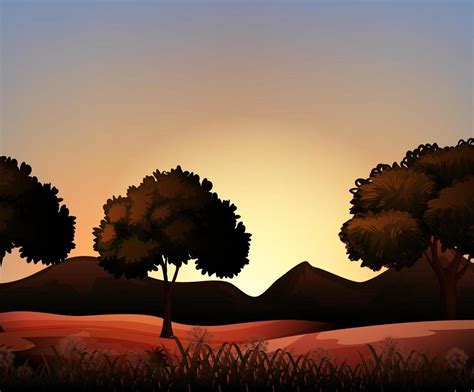 Silhouette nature scene 1268800 Vector Art at Vecteezy