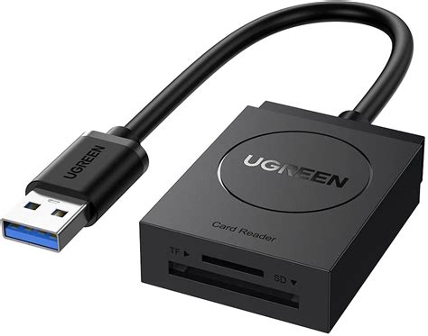 UGREEN® USB 3 SD TF Card Reader Adapter TF SD Card Reader 2 Slot- Black ...