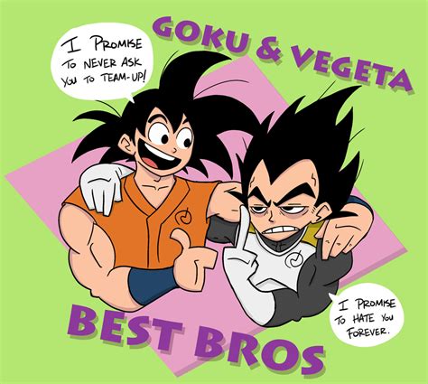 Goku and Vegeta: Best Bros! by totalnonsense89 on DeviantArt